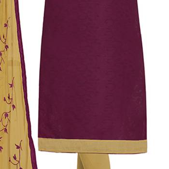 Purple Embroidered Jacquard Salwar 3