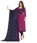 Purple Embroidered Jacquard Salwar