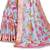 Pink printed linen saree with blouse