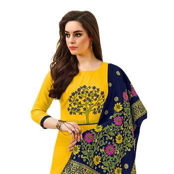 Yellow Embroidered Cotton Salwar 2