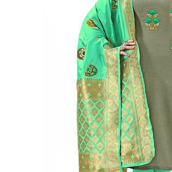 Grey Embroidered Cotton Salwar 4