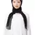 Black Embroidered Georgette Hijab