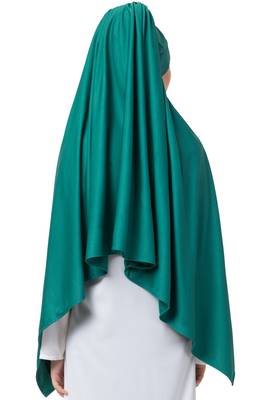 Green Embroidered Polyester Hijab 5
