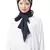 Black Embroidered Georgette Hijab