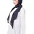 Black Embroidered Georgette Hijab