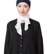 White Embroidered Georgette Hijab