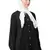 White Embroidered Polyester Hijab