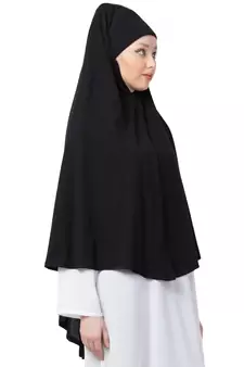 Black Plain Jersey Hijab
