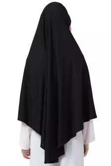 Black Plain Jersey Hijab