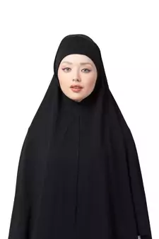 Black Plain Jersey Hijab