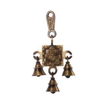 Lord Ganesha Brass Hanging Bells 1