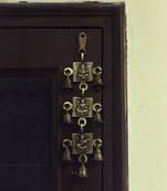 Brass Ganesha Laxmi Saraswati Wall Hanging Bells
