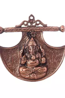 Lord Ganesha on Phanki Metal Wall Hanging