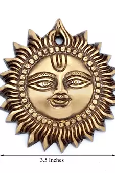 Brass Smiling Surya Wall Hanging