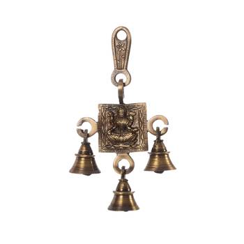 Goddess Laxmi Brass Hanging Bells 1