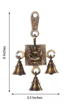 Goddess Laxmi Brass Hanging Bells