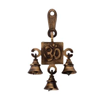 Om Brass Hanging Bells 1