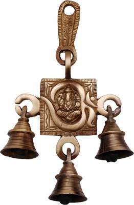 Brass Om Ganesh Hanging Bells 1