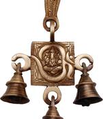 Brass Om Ganesh Hanging Bells