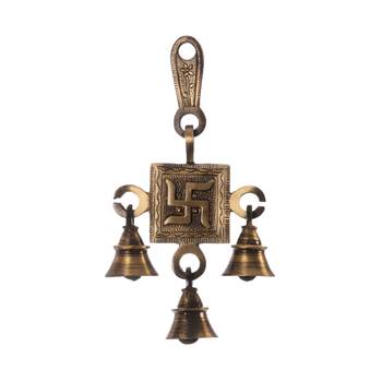 Swastik Brass Hanging Bells 1