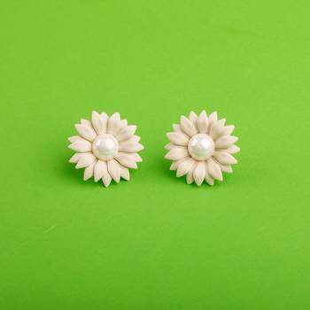 White Earrings 1