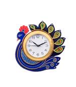 Handcrafted Papier-Mache Peocock Wall Clock