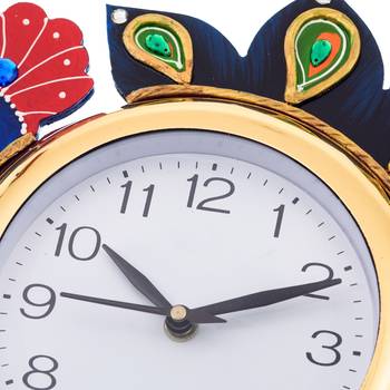 Handcrafted Papier-Mache Peocock Wall Clock 3