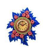 Handcrafted Papier-Mache Leaf Shape Wall Clock