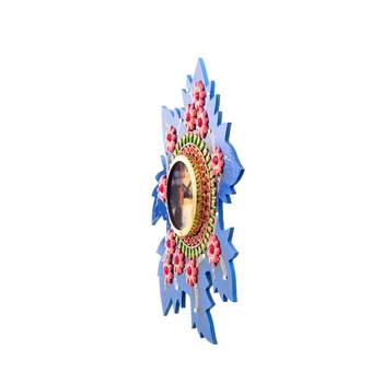 Handcrafted Papier-Mache Leaf Shape Wall Clock 4