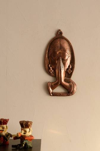 Welcome Lady Metal Wall Hanging
