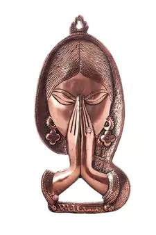 Welcome Lady Metal Wall Hanging