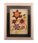 Framed Paper Quilling Wall Hanging