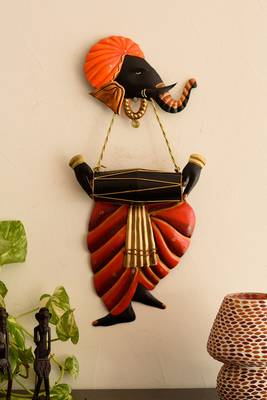 Lord Ganesha playing Dholak Wall Hanging 3