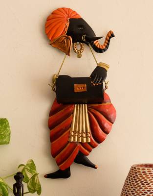 Lord Ganesha playing Harmonium Wall Hanging 2
