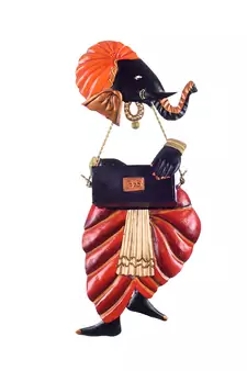 Lord Ganesha playing Harmonium Wall Hanging