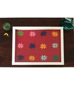 Medium Red Tray with White Frame