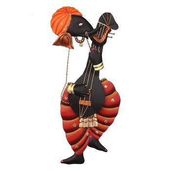 Lord Ganesha playing Sitar Wall Hanging 1