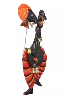 Lord Ganesha playing Sitar Wall Hanging