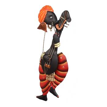 Lord Ganesha playing Sitar Wall Hanging 4