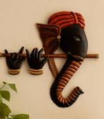 Wrought Iron Bansuri Ganesha Wall Hanging