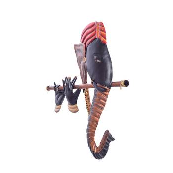 Wrought Iron Bansuri Ganesha Wall Hanging 4