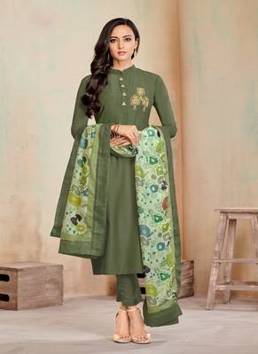 Mehendi Fancy Cotton Salwar 1