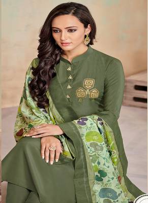 Mehendi Fancy Cotton Salwar 2