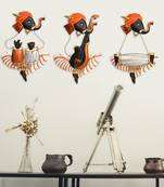 Set Of 3 Musician Lord Ganesha Wall Hangings