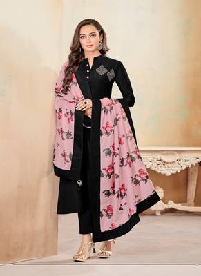 Black fancy cotton salwar 1