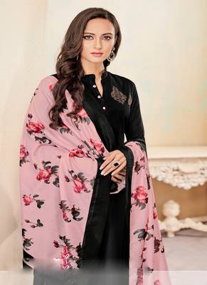 Black fancy cotton salwar 2
