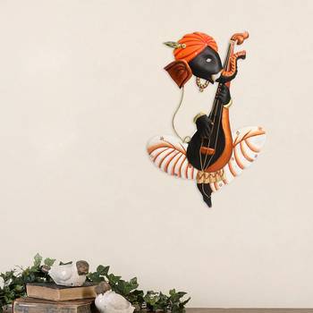 Musician Ganesha Playing Veena Wall Hanging 1