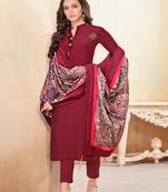 Crimson Fancy Cotton Salwar