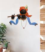 Iron Lord Krishna Playing Flute/Bansuri Wall Hanging