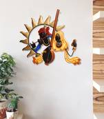 Radha Krishna Playing Flute/Bansuri And Veena Wall Hanging
